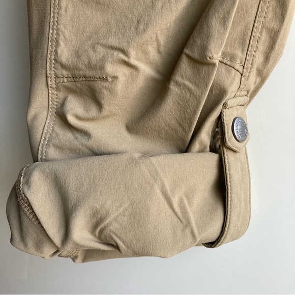 PATAGONIA size 4 Rock Craft roll up pants Ash Tan athletic hiking pants pockets - Picture 7 of 16